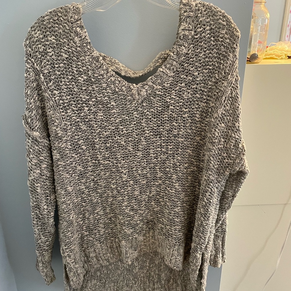 Cozy Gray Knit Sweater